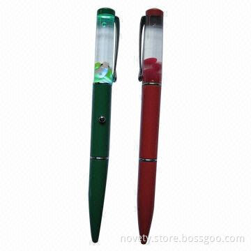 7 Colors Flashing Liquid Floater Pens, 2/2D Logo Inside, Customized Logos Welcomed